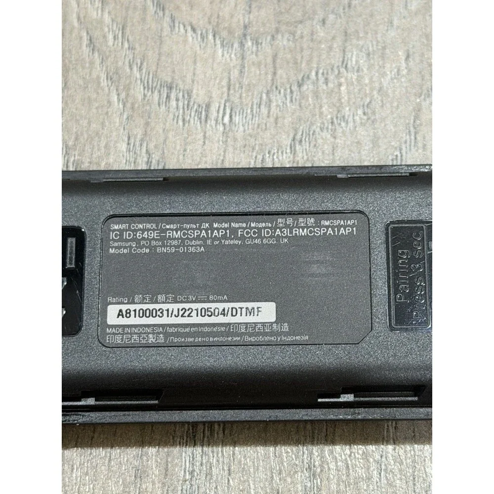 OEM Samsung BN59-01363A RMCSPA1AP1 Smart TV Voice Remote Control Tested